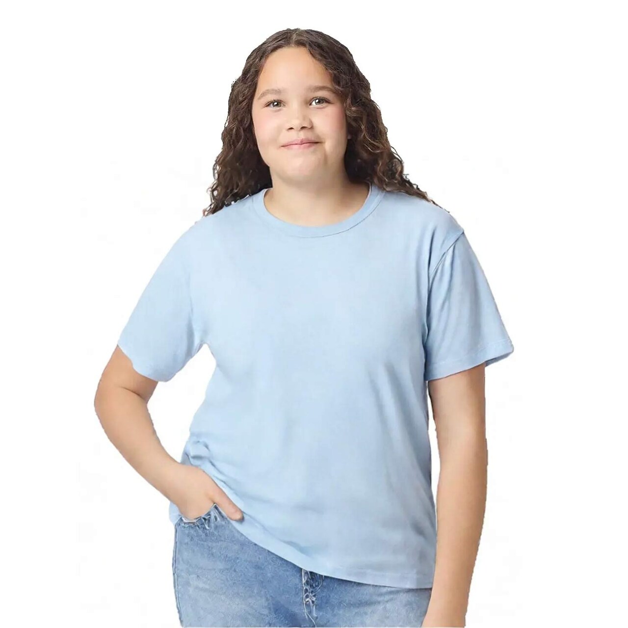 Youth Short Sleeve Heavy Cotton T-Shirt Breathable and Long Lasting